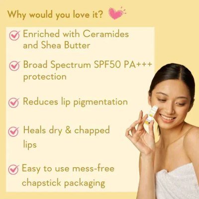 WishCare Ceramide Lip Balm with SPF 50 PA++++